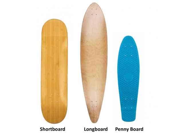 What shapes of the skateboard decks do we have
